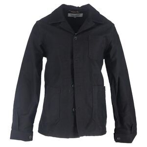 Pre Loved Comme Des Garcons Vintage Cotton Black Jacket Women Shirts